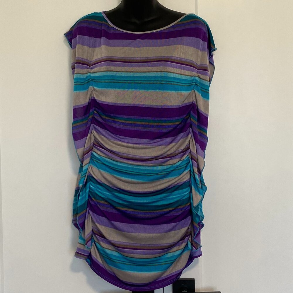 Le Chateau Y2K Striped Short Summer Dress Women's‎ Size Large